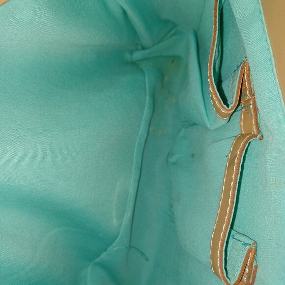 Liz Claiborne Shoulder Bag Purse Cream Weave Satchel - Picture 8 of 9